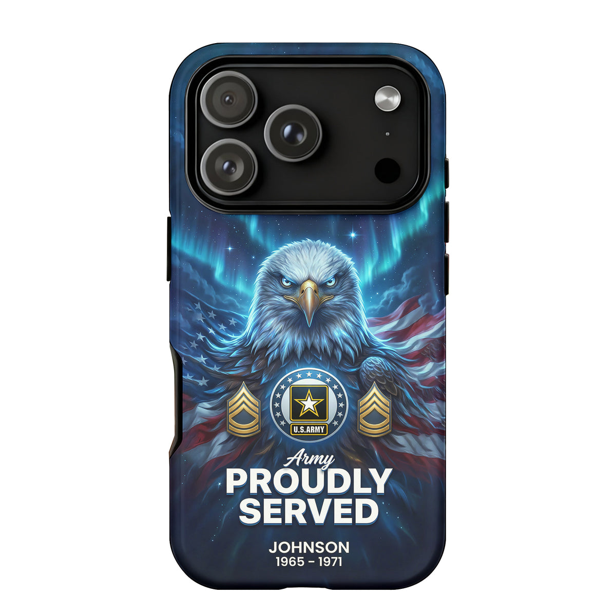 Proudly Served with Eagle Strength Personalized Phone Case Main image