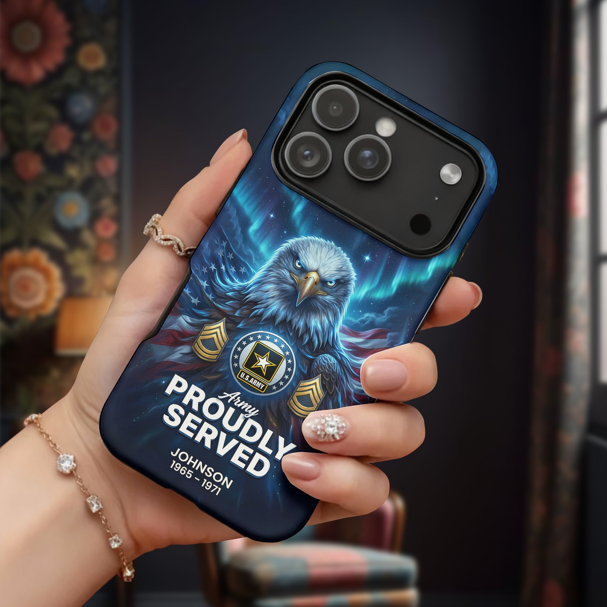 Proudly Served with Eagle Strength Personalized Phone Case