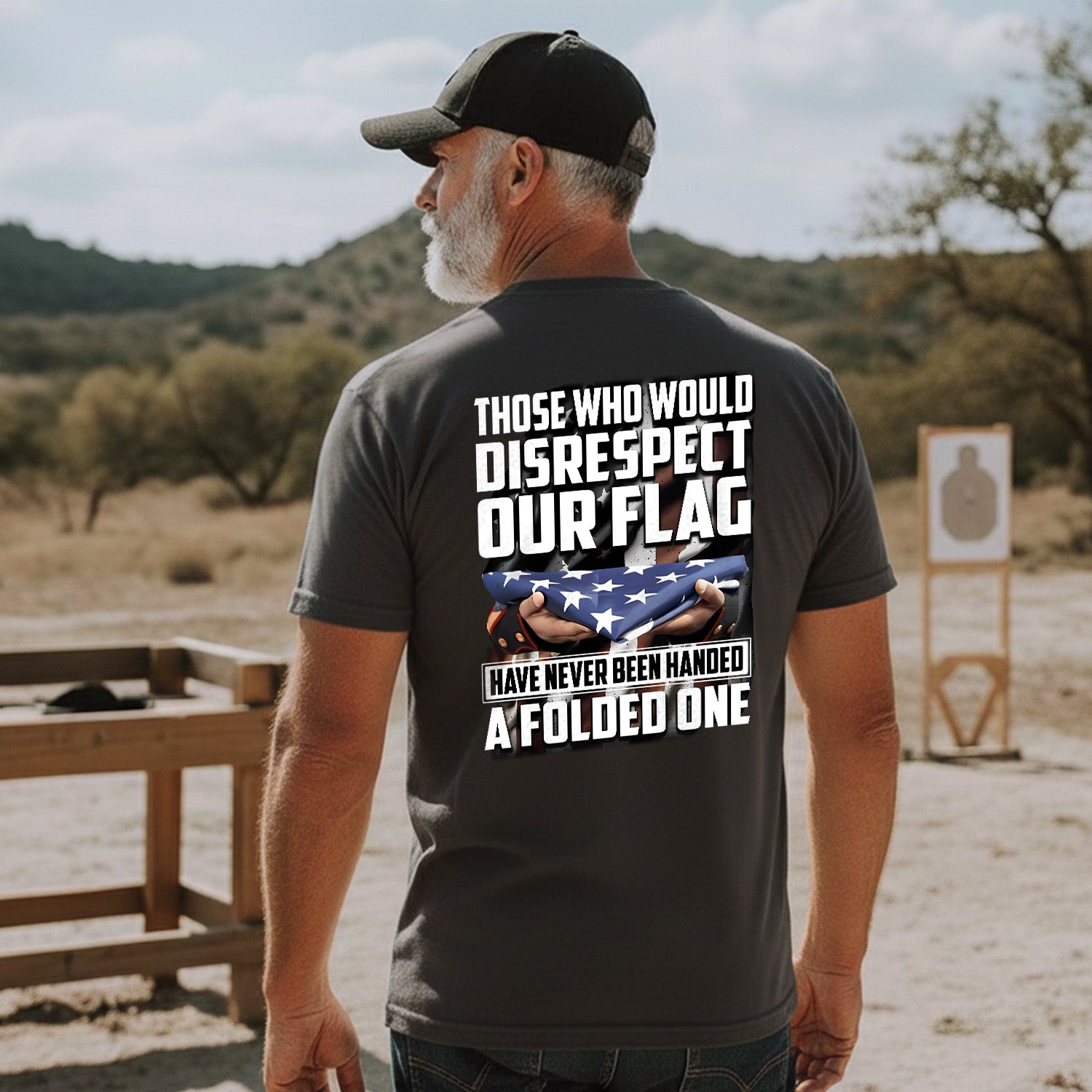 Respect the Flag Message for Patriots T-Shirt