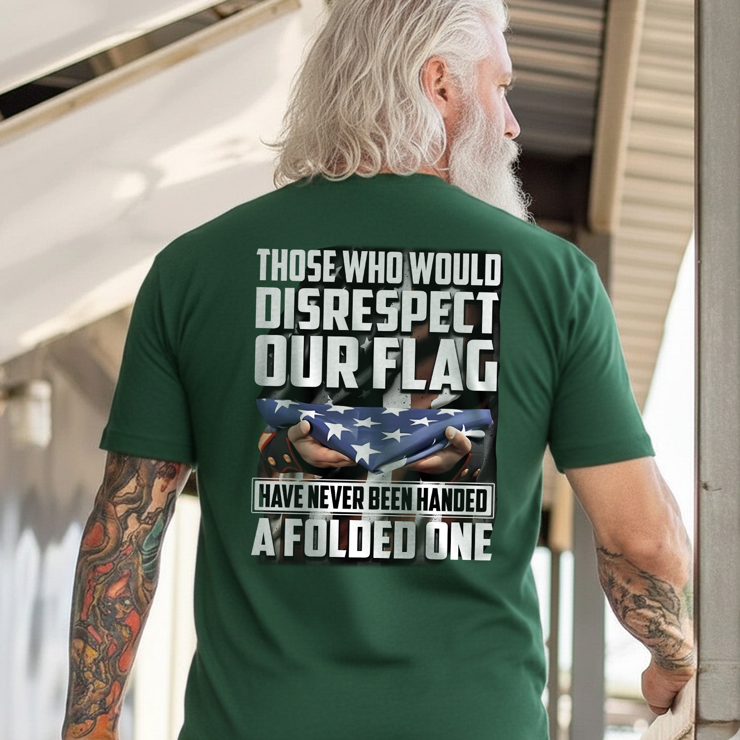 Respect the Flag Message for Patriots T-Shirt