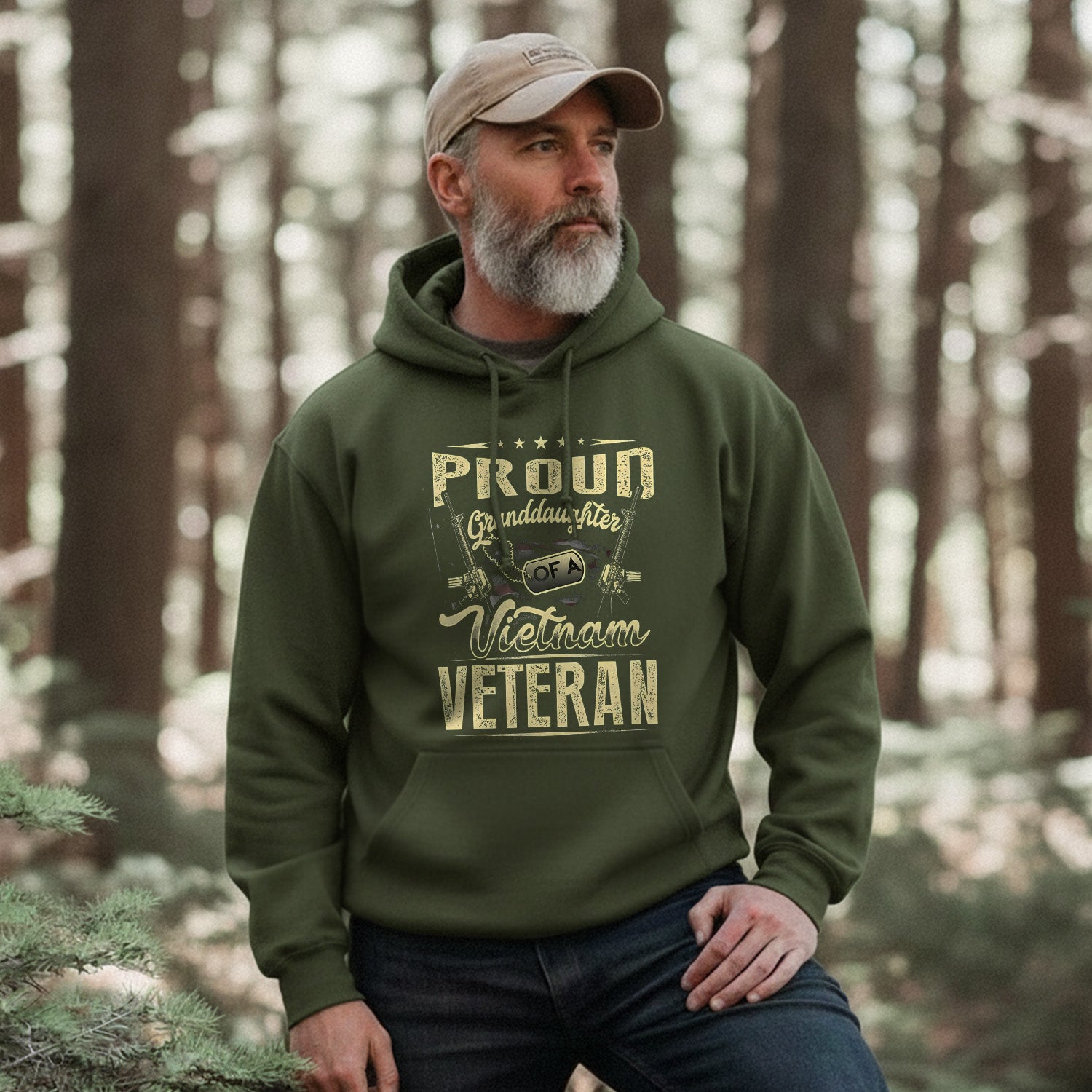 Proud Tribute to a Vietnam Veteran Granddaughter 2 Hoodie