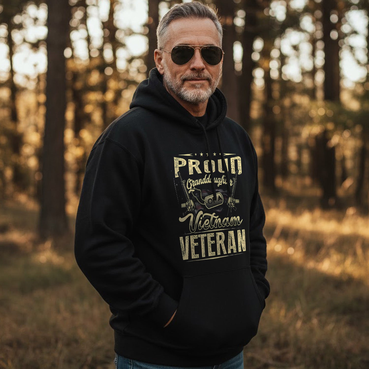 Proud Tribute to a Vietnam Veteran Granddaughter 2 Hoodie