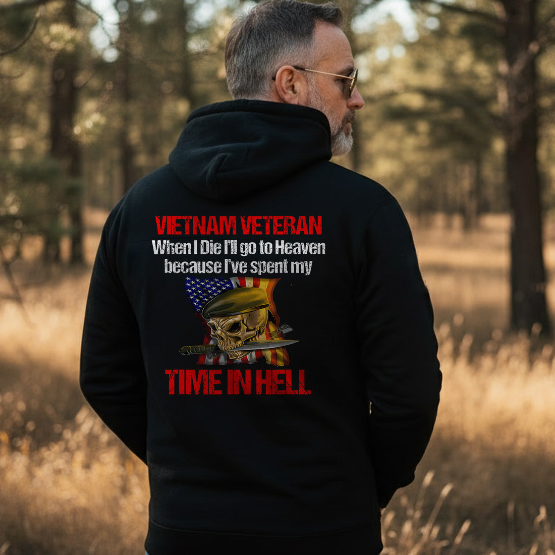 Vietnam Veteran Tribute with Bold Message Hoodie