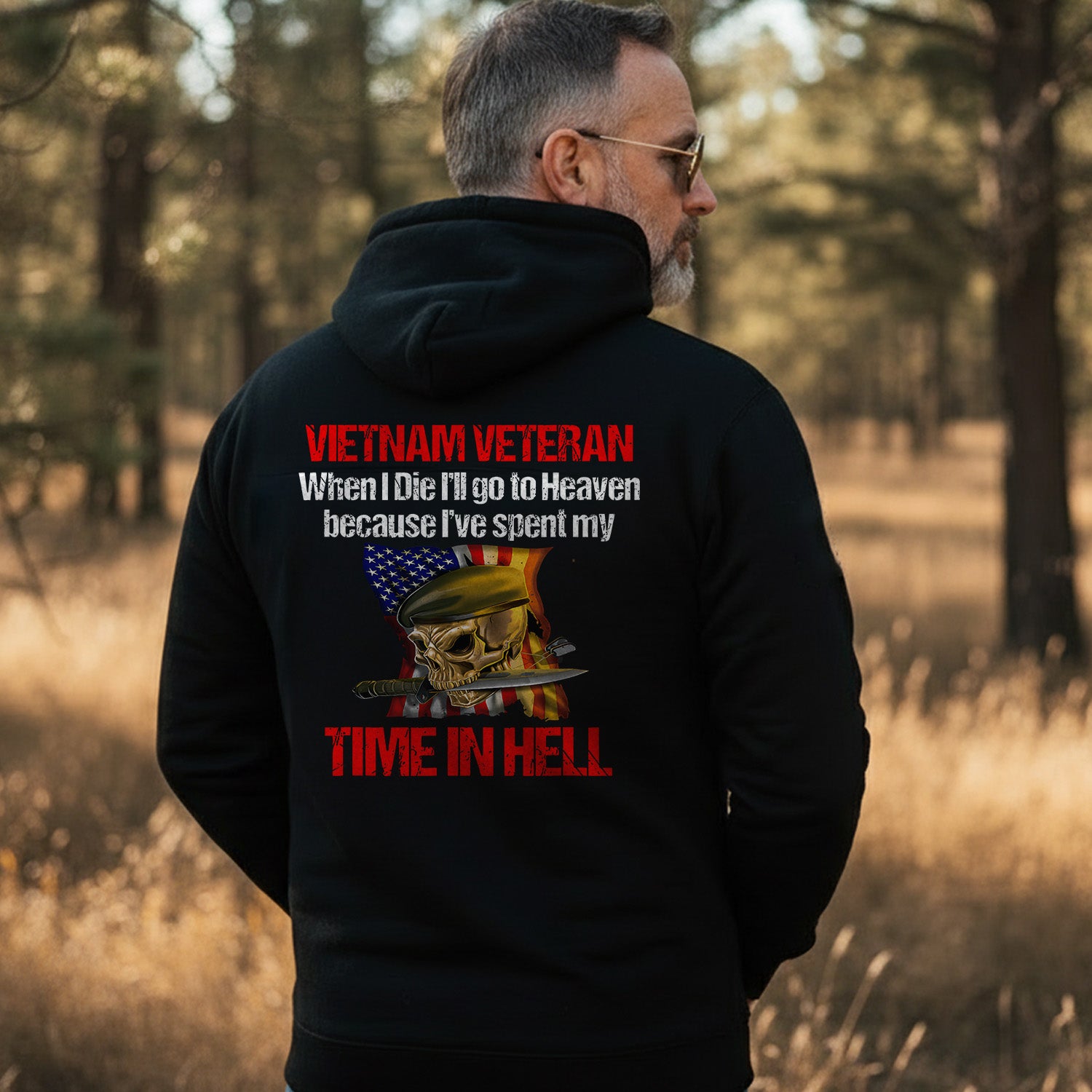 Vietnam Veteran Tribute with Bold Message Hoodie