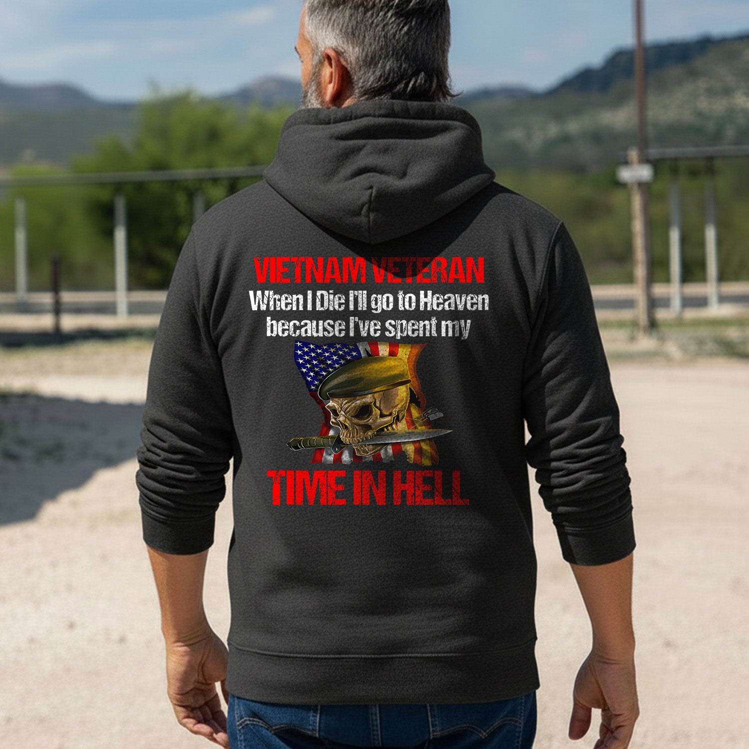 Vietnam Veteran Tribute with Bold Message Hoodie