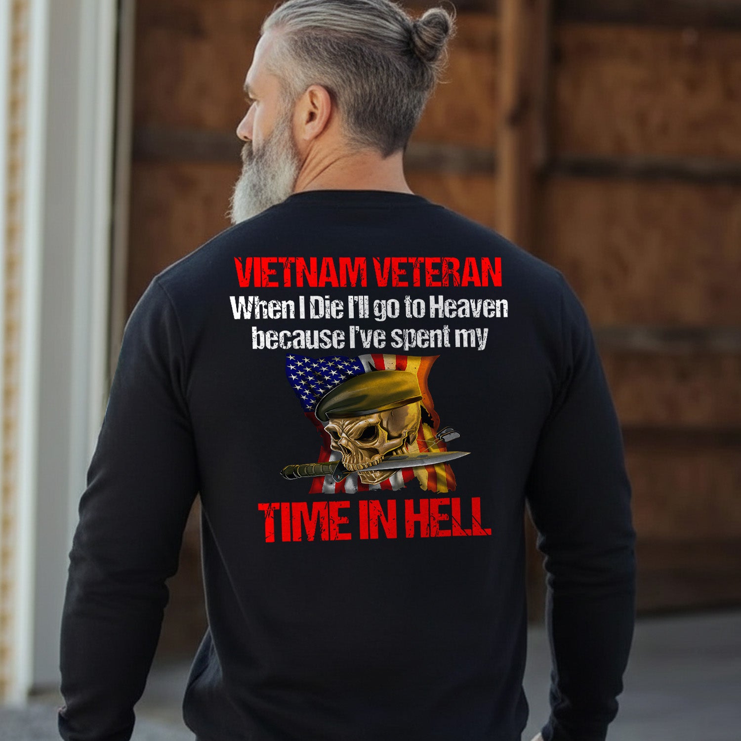 Vietnam Veteran Pride and Humor Statement Sweatshirt