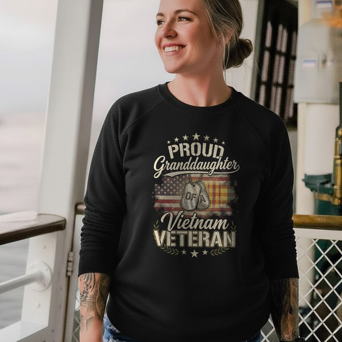 Proud Granddaughter of a Vietnam Veteran Gift Sweatshirt