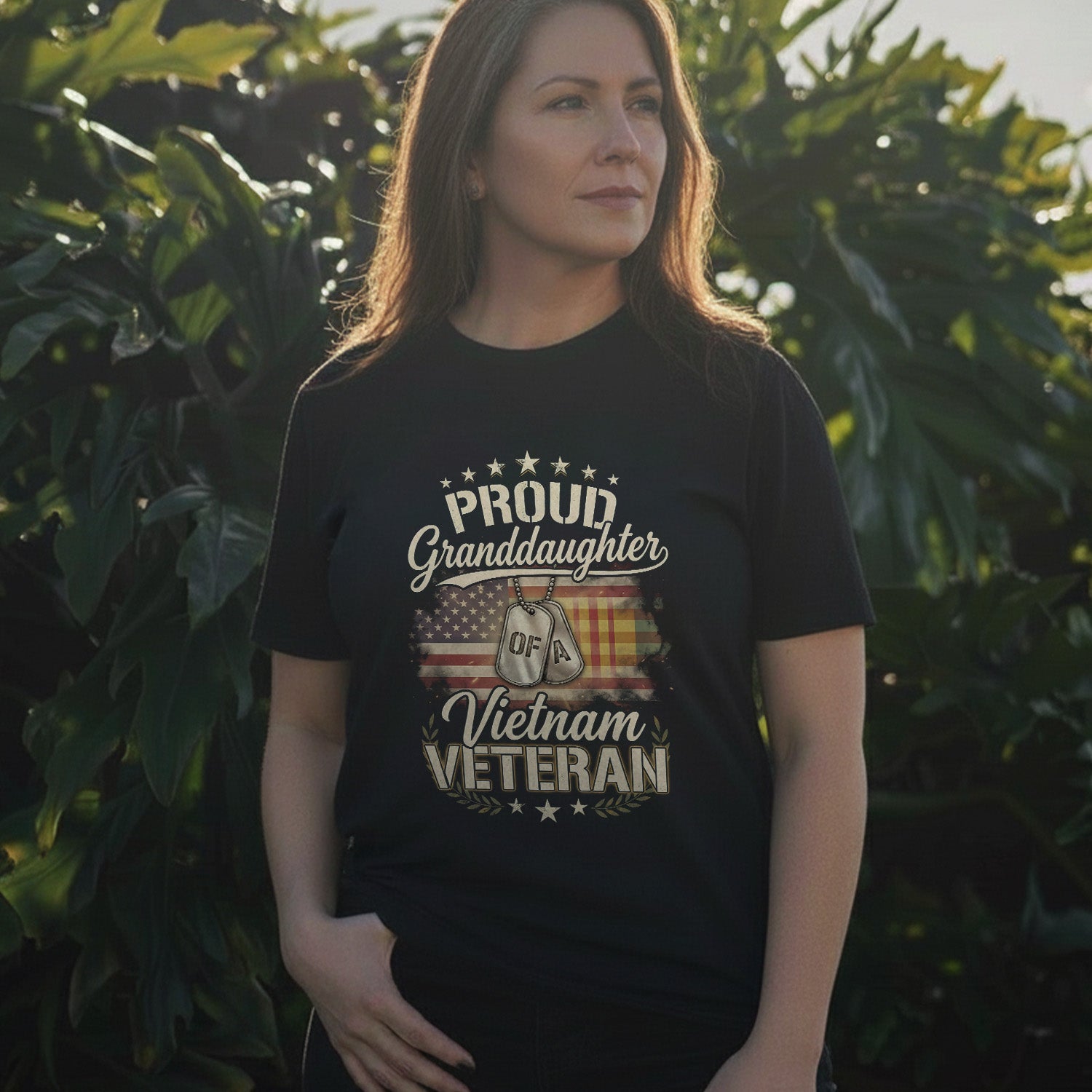 Proud Granddaughter of a Vietnam Veteran T-Shirt Secondary image