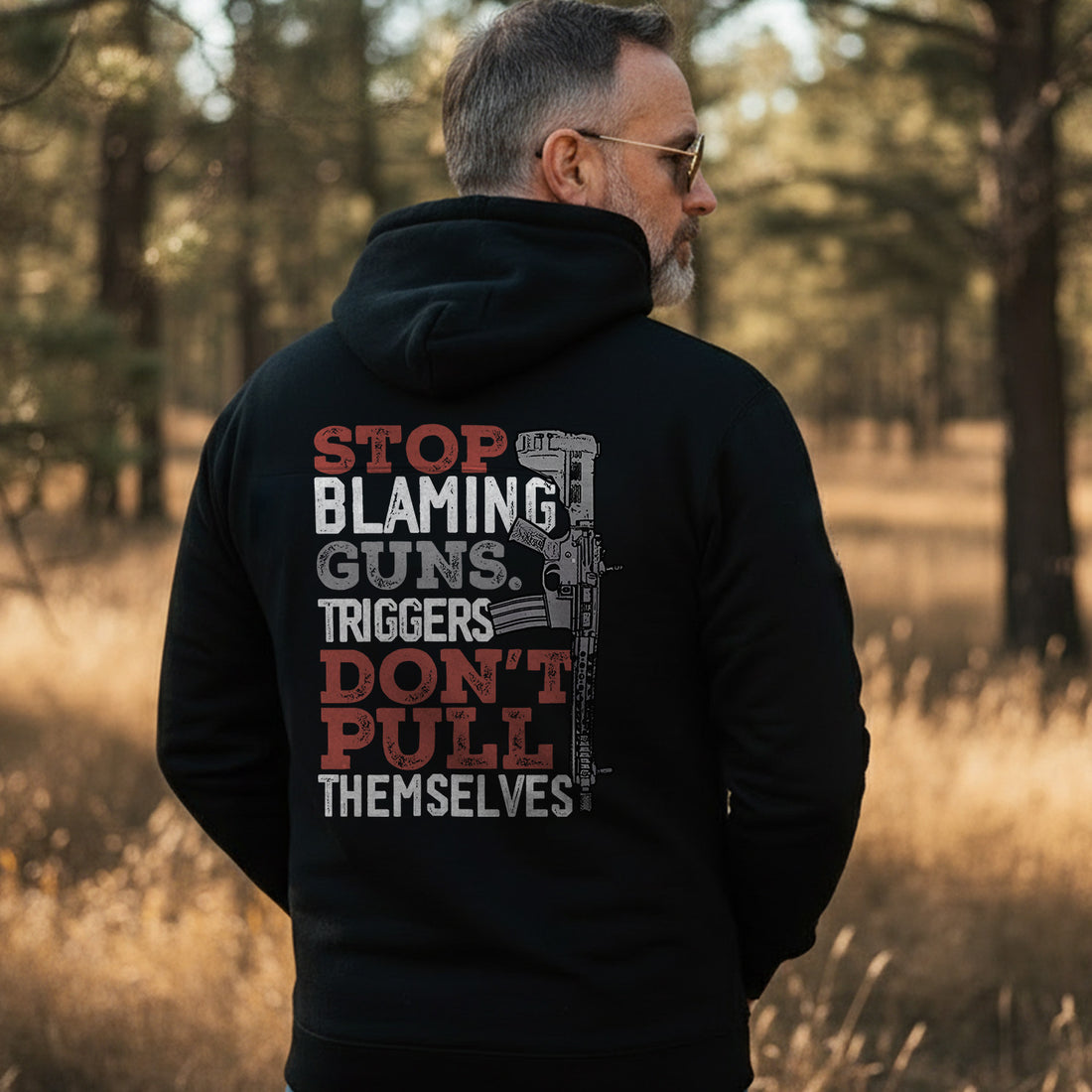 Stop Blaming Guns Message Gift Hoodie