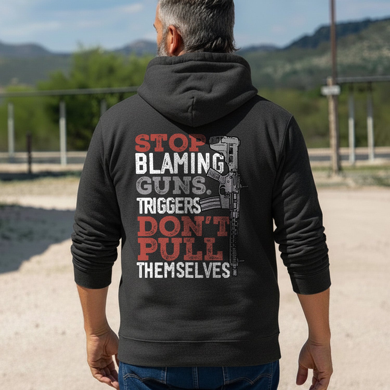 Stop Blaming Guns Message Gift Hoodie