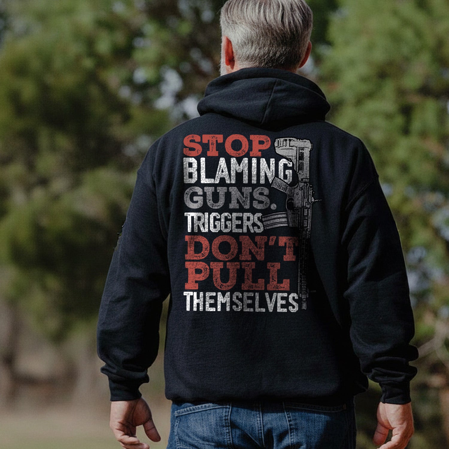Stop Blaming Guns Message Gift Hoodie