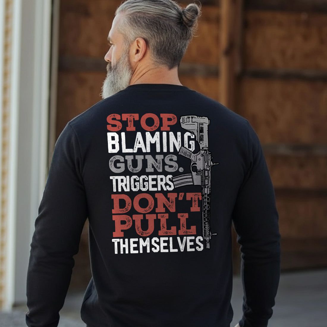 Stop Blaming Guns Message Sweatshirt