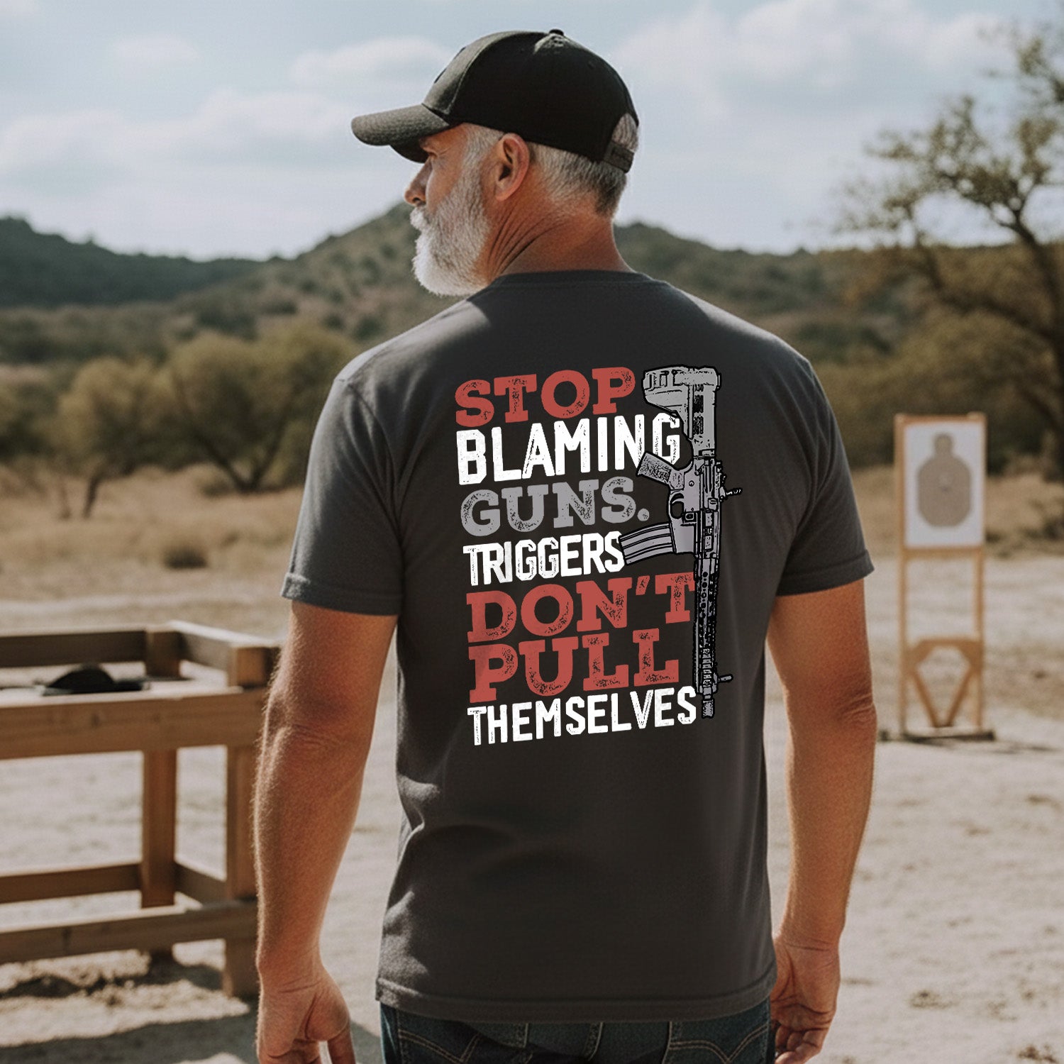 Stop Blaming Guns Thought-Provoking Statement T-Shirt
