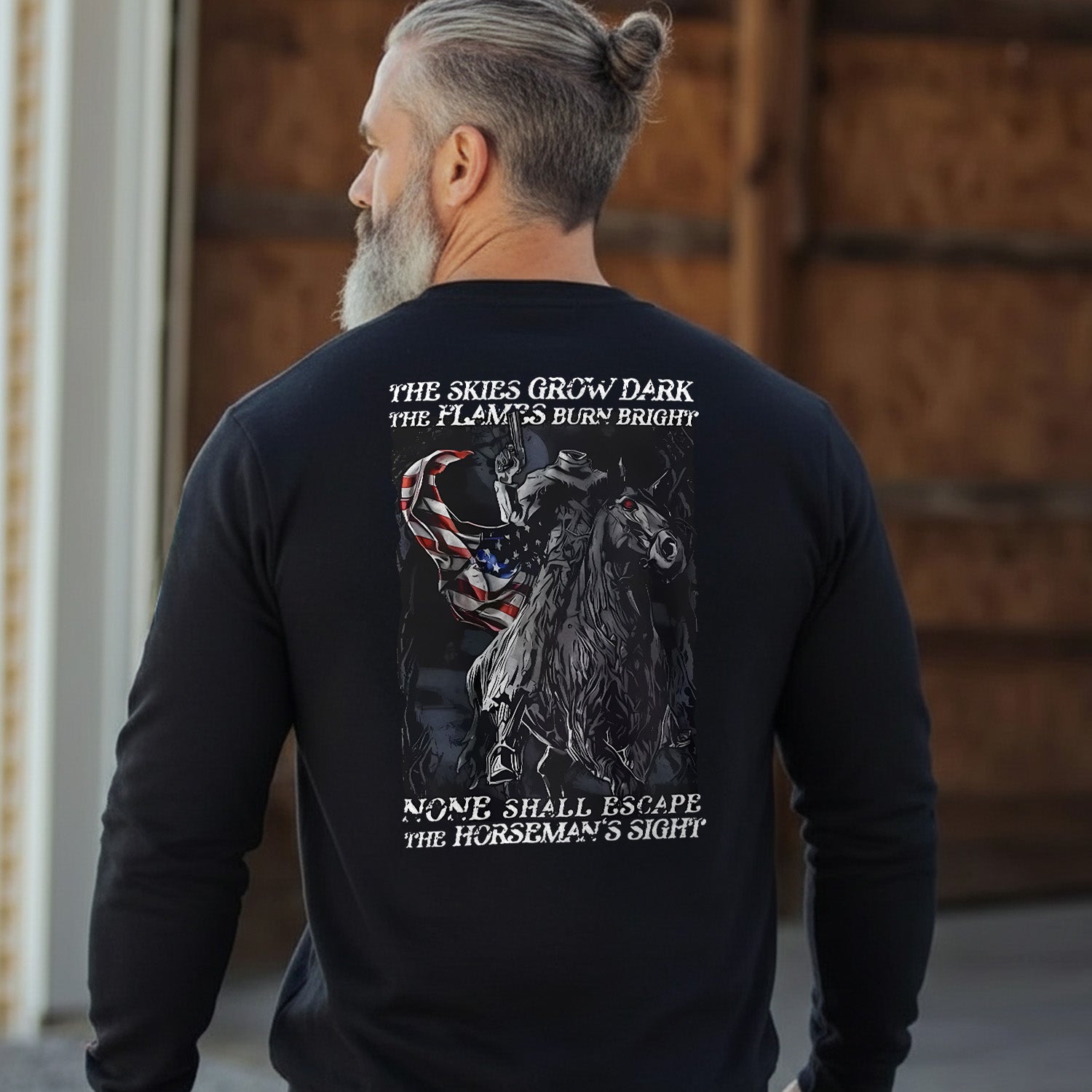 Dark Skies and Fiery Flames Design Sweatshirt