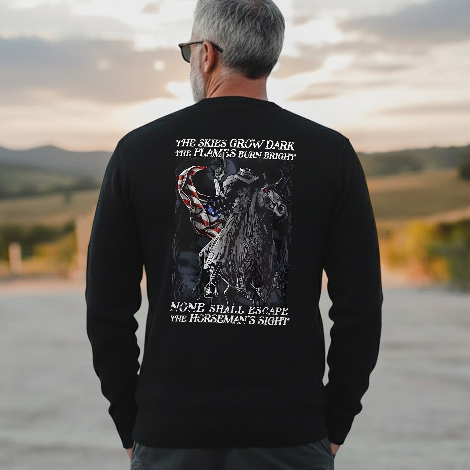 Dark Skies and Fiery Flames Design Sweatshirt