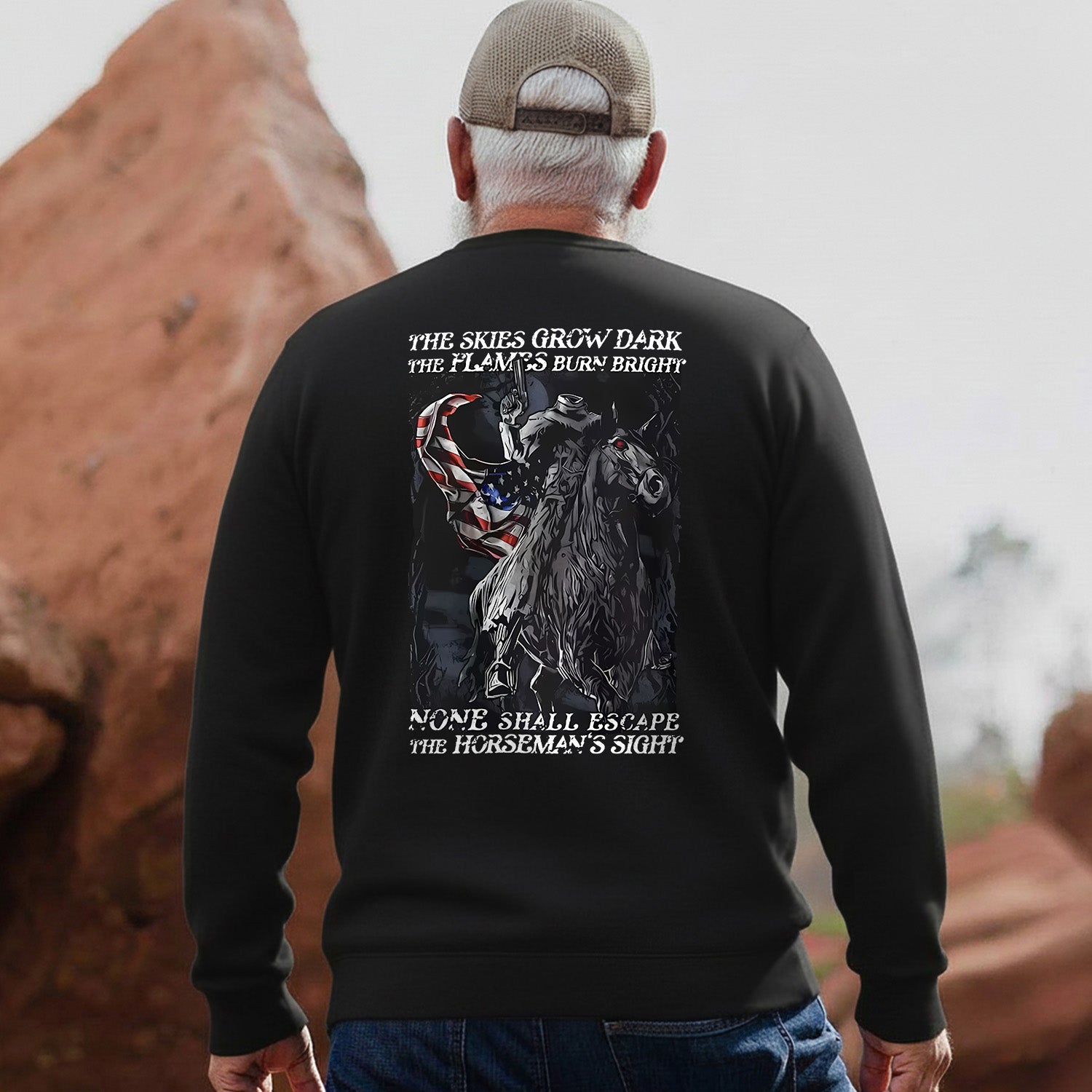 Dark Skies and Fiery Flames Design Sweatshirt