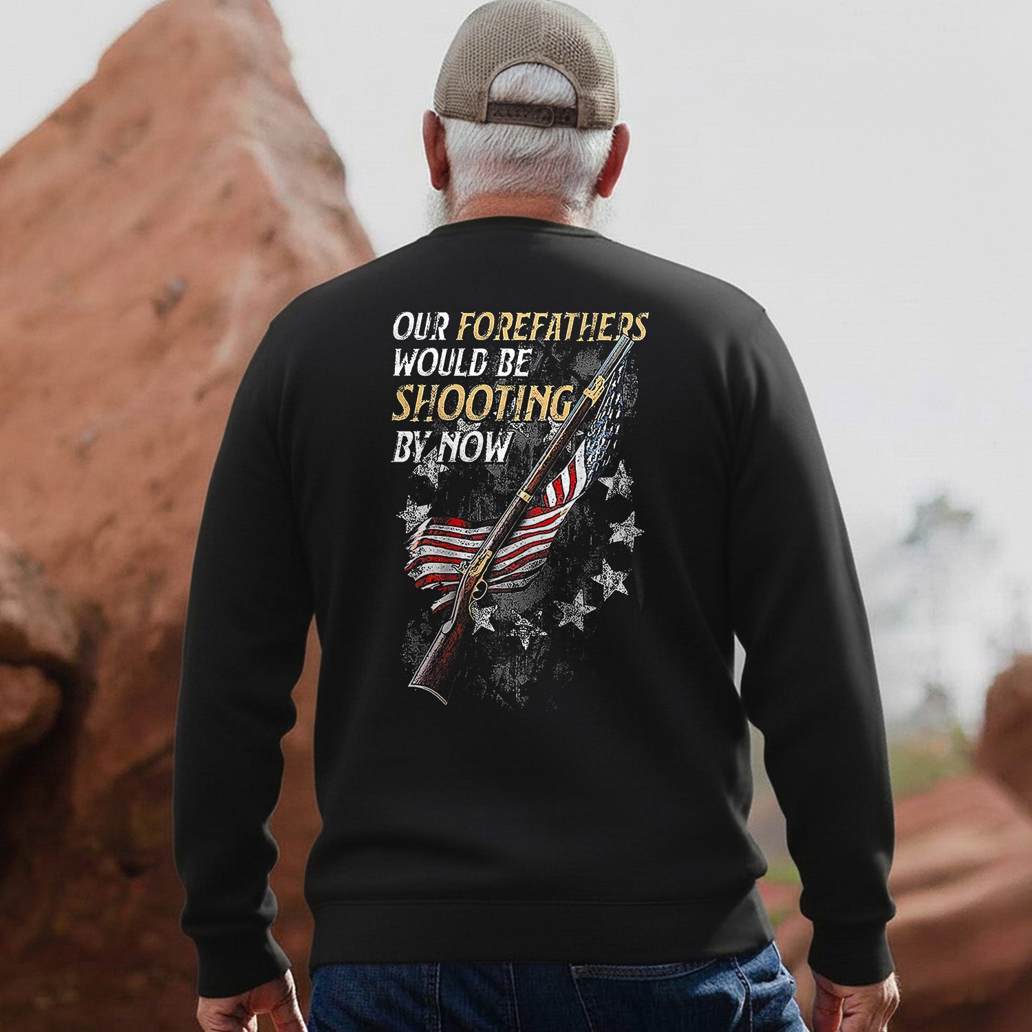 Patriotic Spirit for the Bold and Brave Sweatshirt