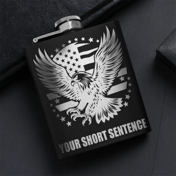 Sleek Companion for Adventures and Celebrations Personalized Hip Flask Set