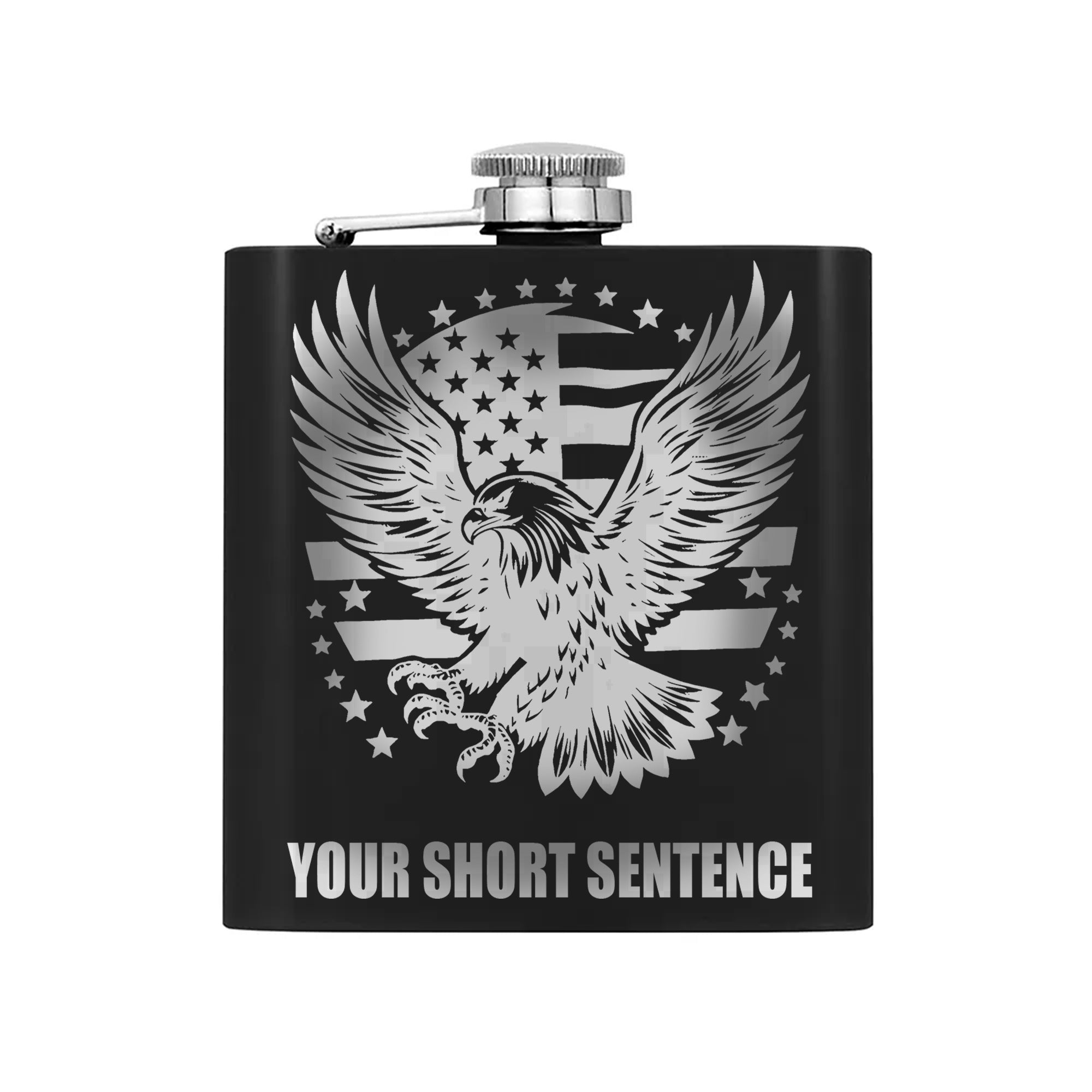 Sleek Companion for Adventures and Celebrations Personalized Hip Flask Set