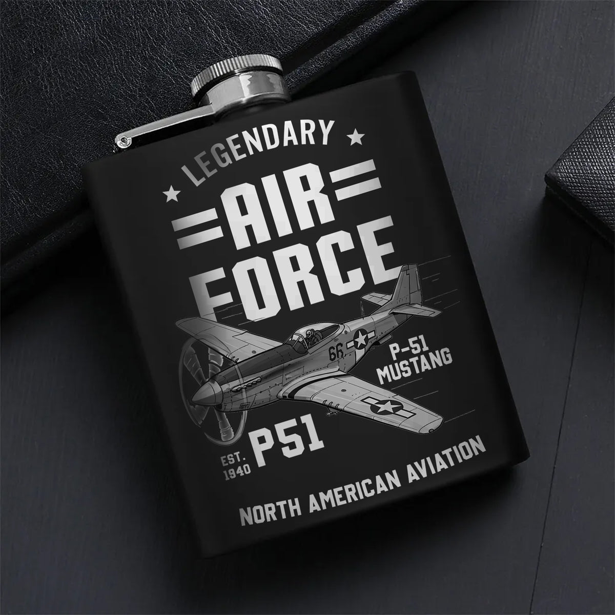 Legendary Air Force Tribute Gift Hip Flask Set Main image