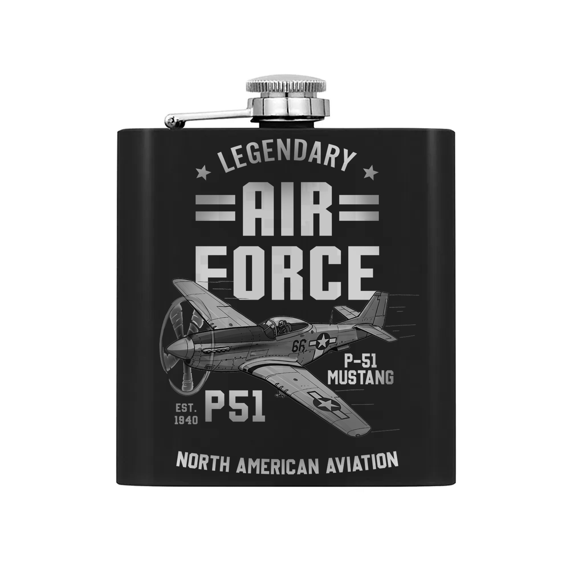Legendary Air Force Tribute Gift Hip Flask Set