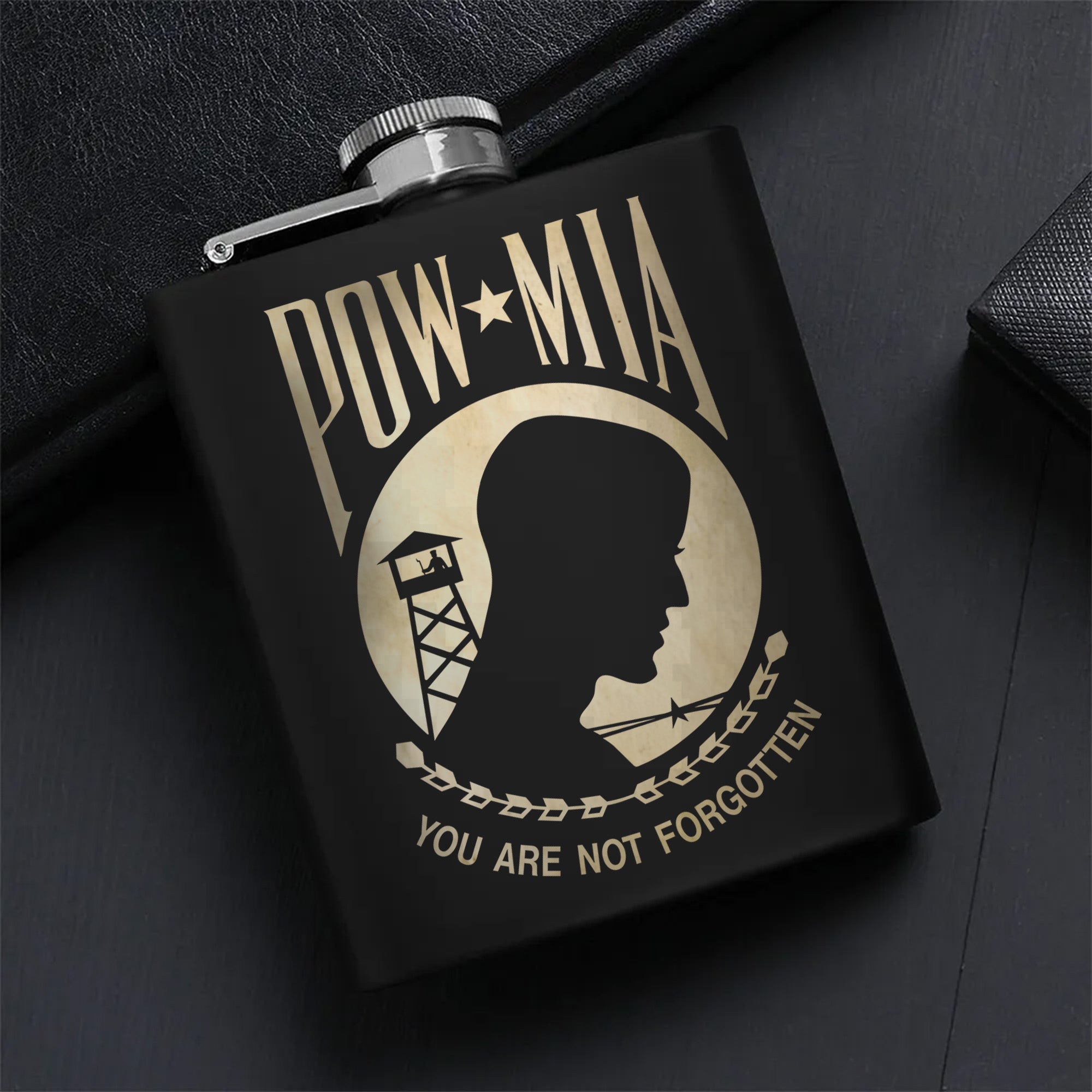 Honoring Those Who Are Not Forgotten Hip Flask Set