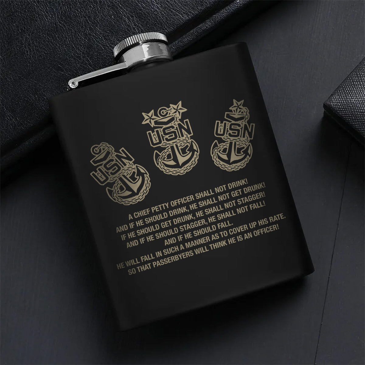 Nautical Humor for the Chief Petty Officer Hip Flask Set Main image