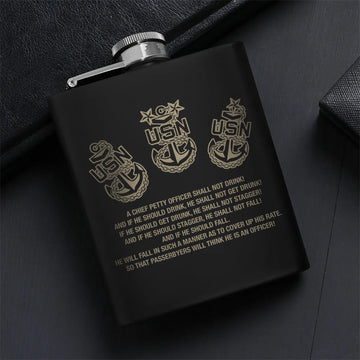 Nautical Humor for the Chief Petty Officer Hip Flask Set