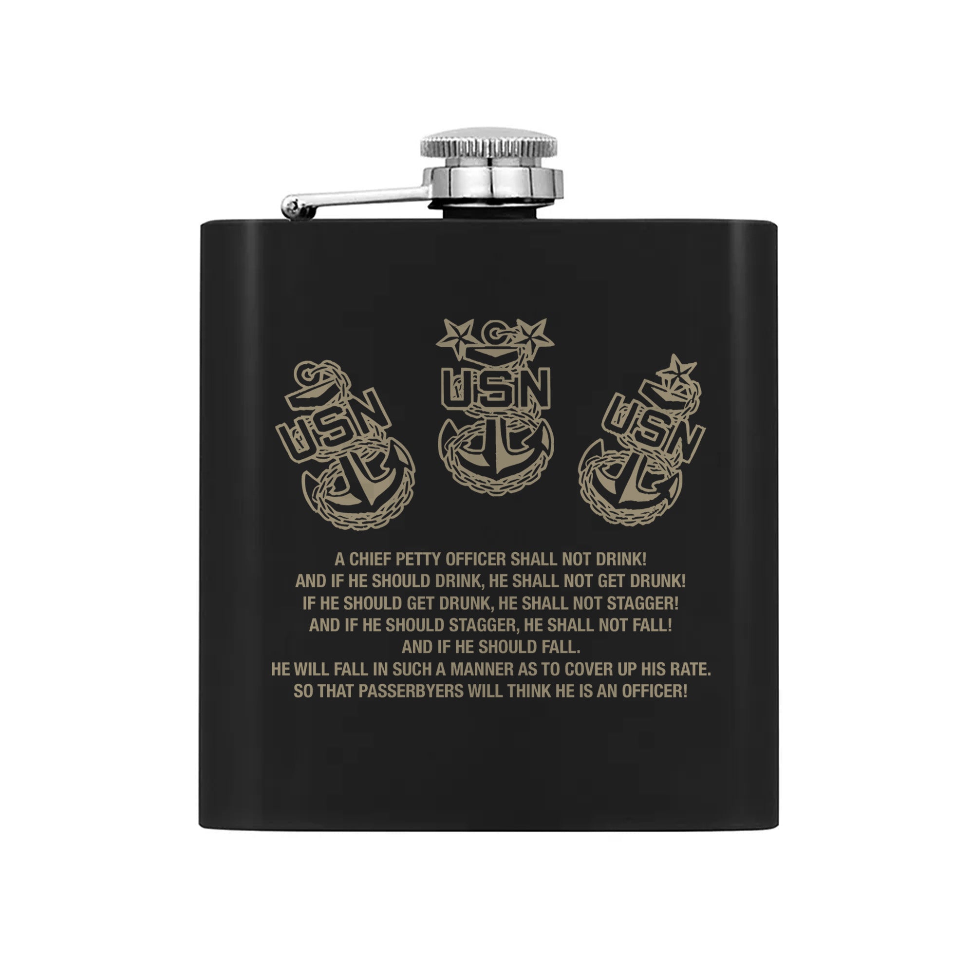 Nautical Humor for the Chief Petty Officer Hip Flask Set