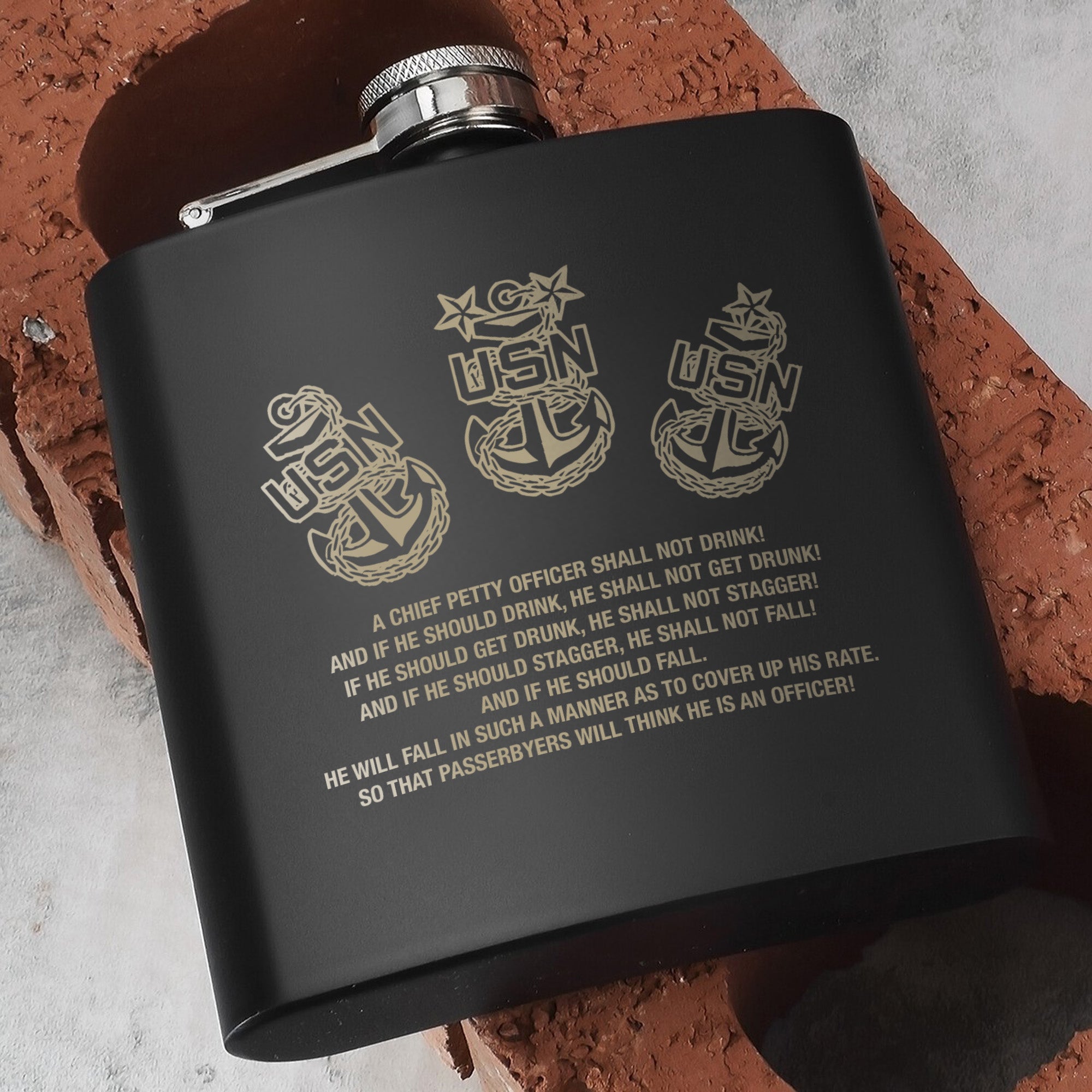 Nautical Humor for the Chief Petty Officer Hip Flask Set