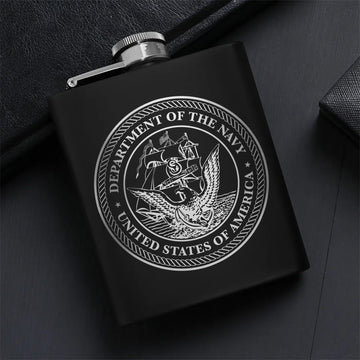 Nautical Gift Set for Navy Enthusiasts Hip Flask Set