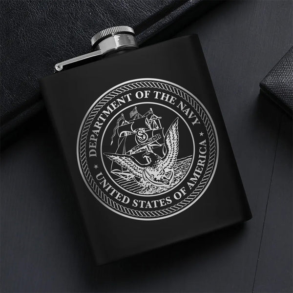 Nautical Gift Set for Navy Enthusiasts Hip Flask Set