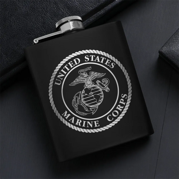 Proud Marine Corps Gift Set Hip Flask Set