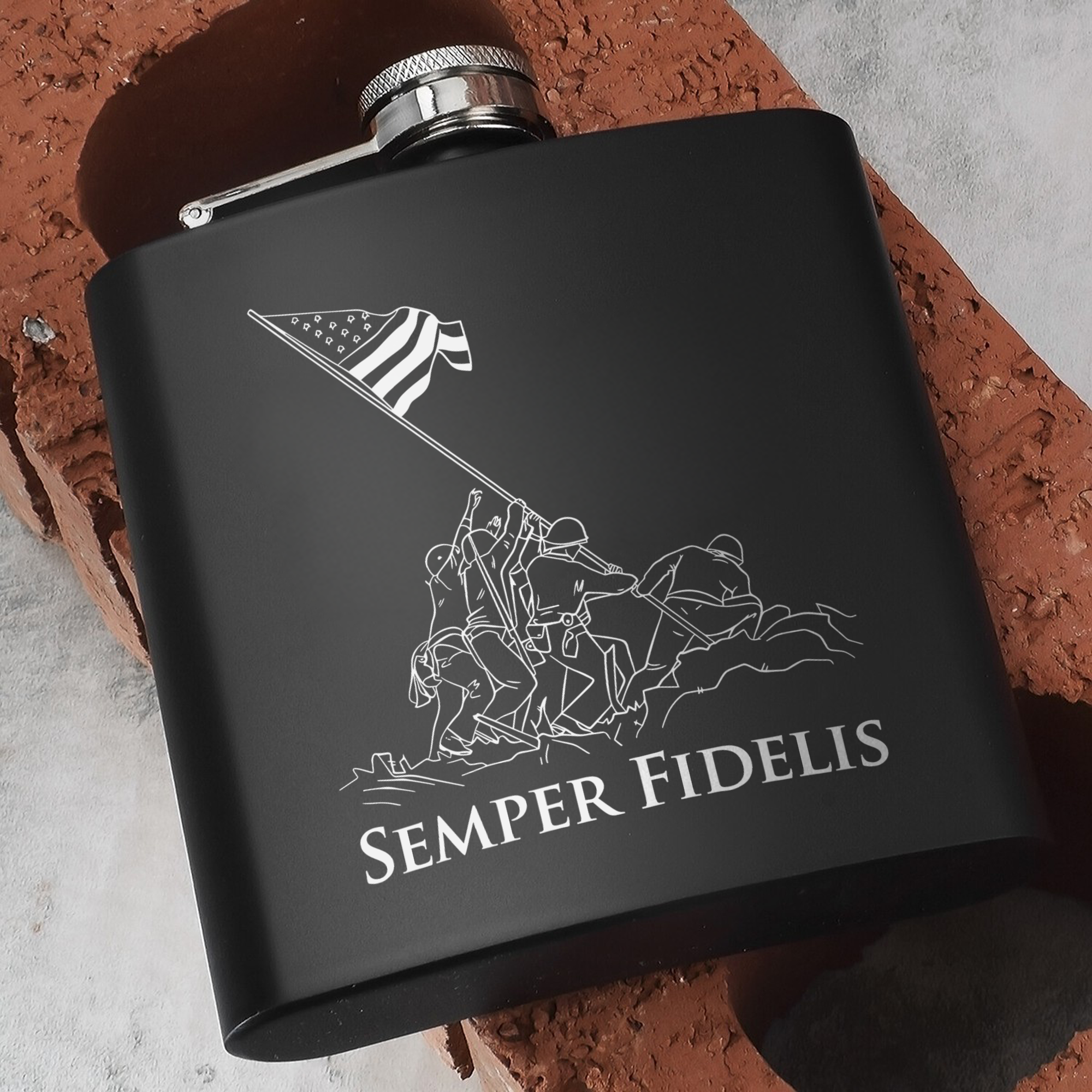 Proud Marine Corps Gift Set Hip Flask Set