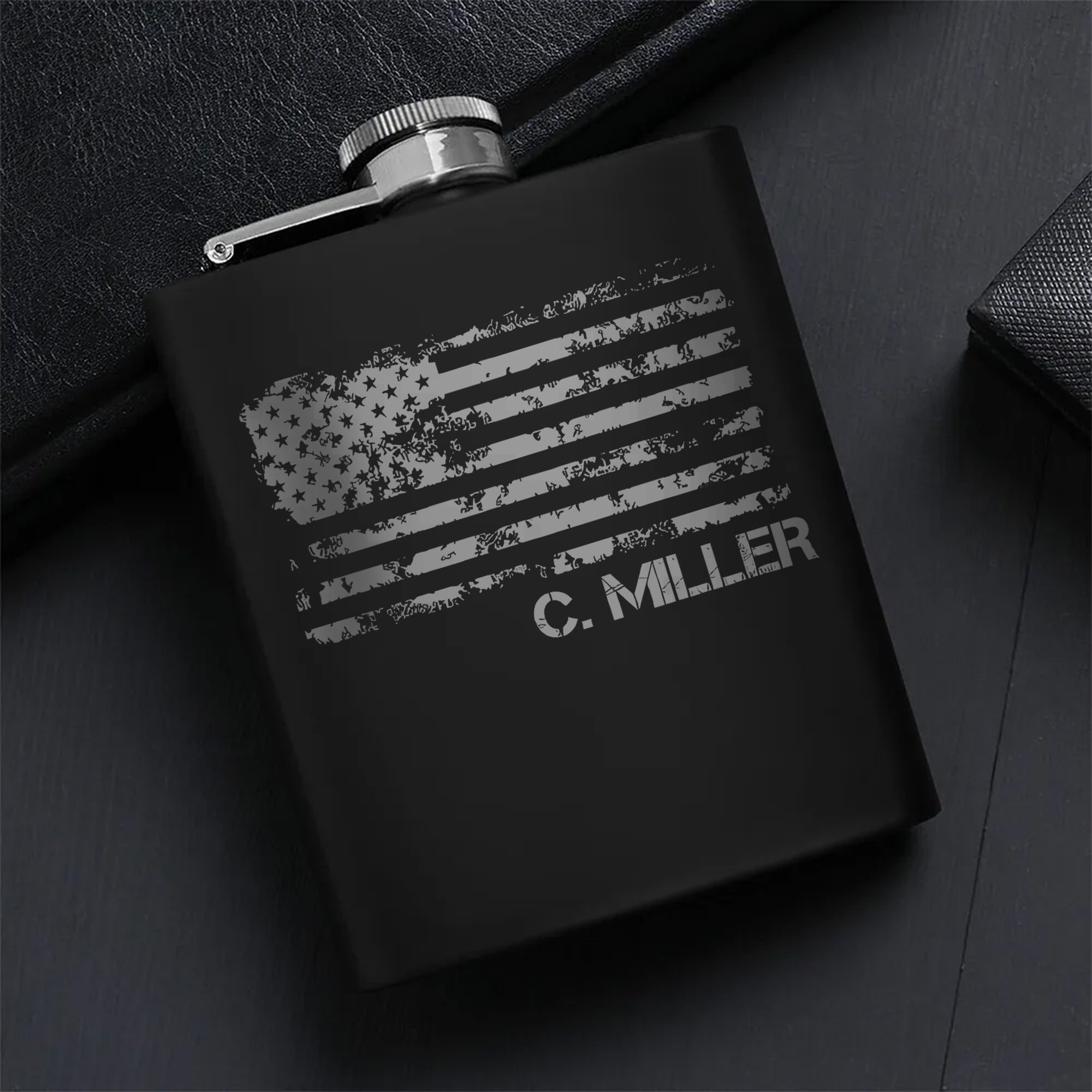 Patriotic Adventure Set for Men Hip Flask Set