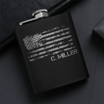 Patriotic Adventure Set for Men Hip Flask Set