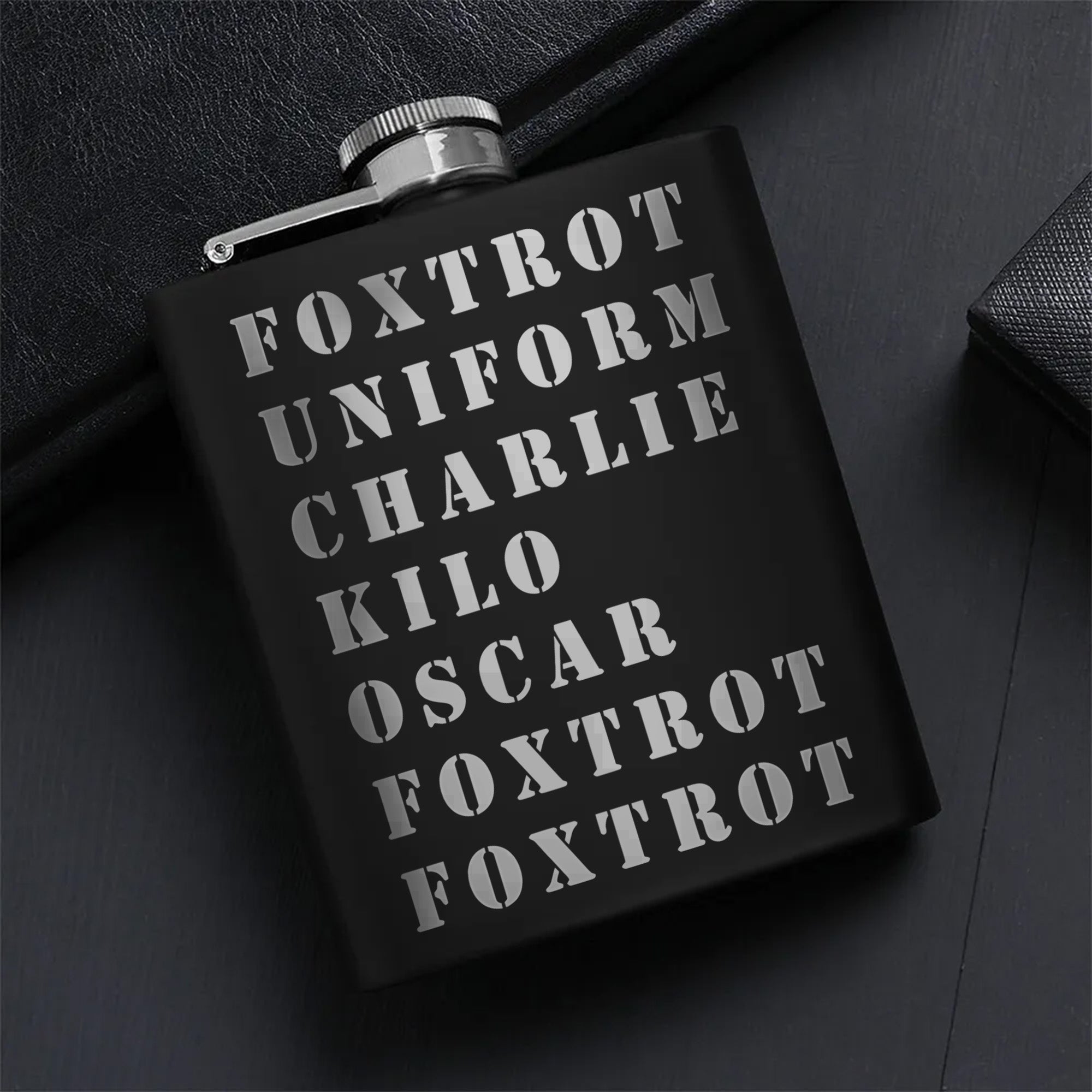 Bold Adventure Gift Set for Him Hip Flask Set