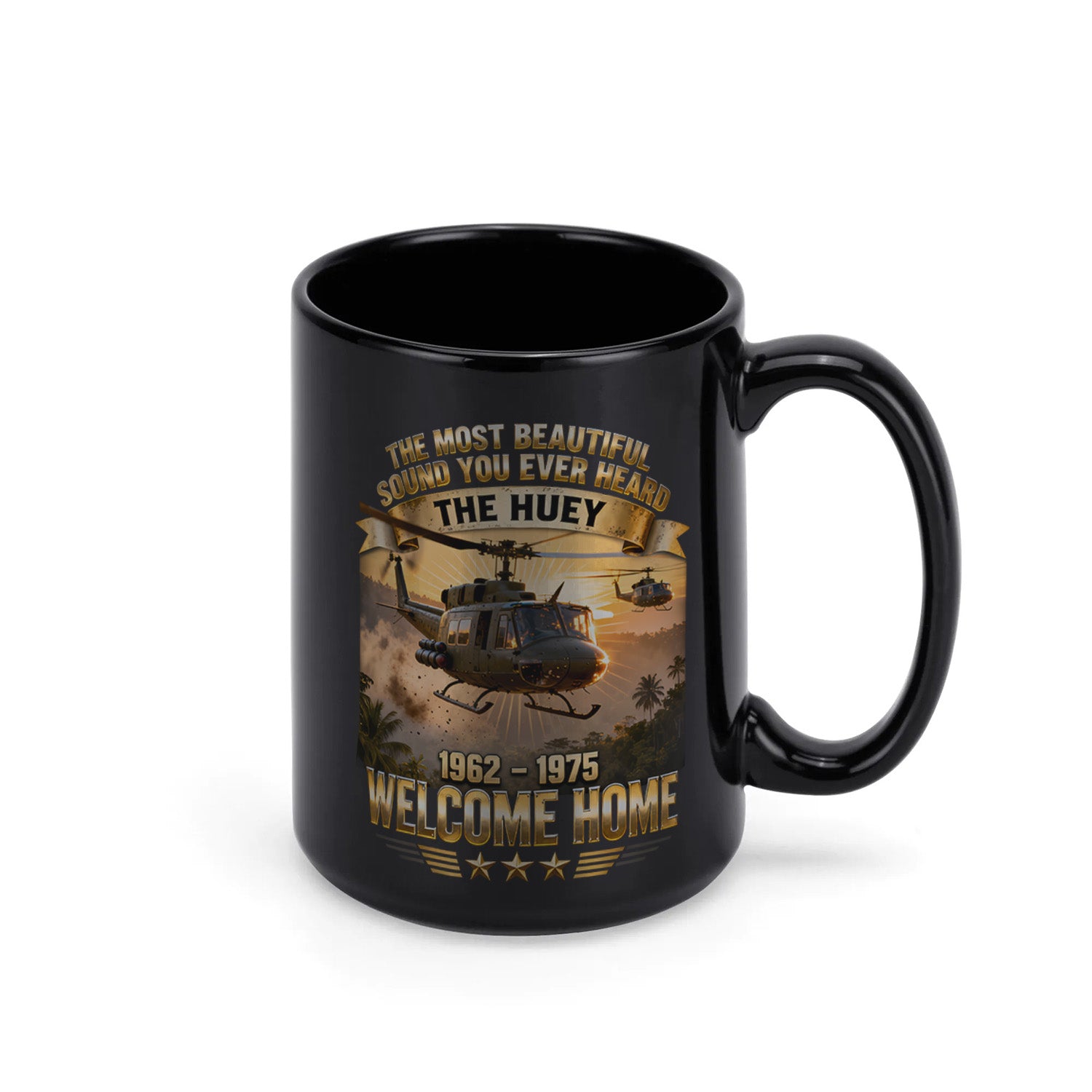 Welcome Home Huey Tribute WhiteBlack Mug