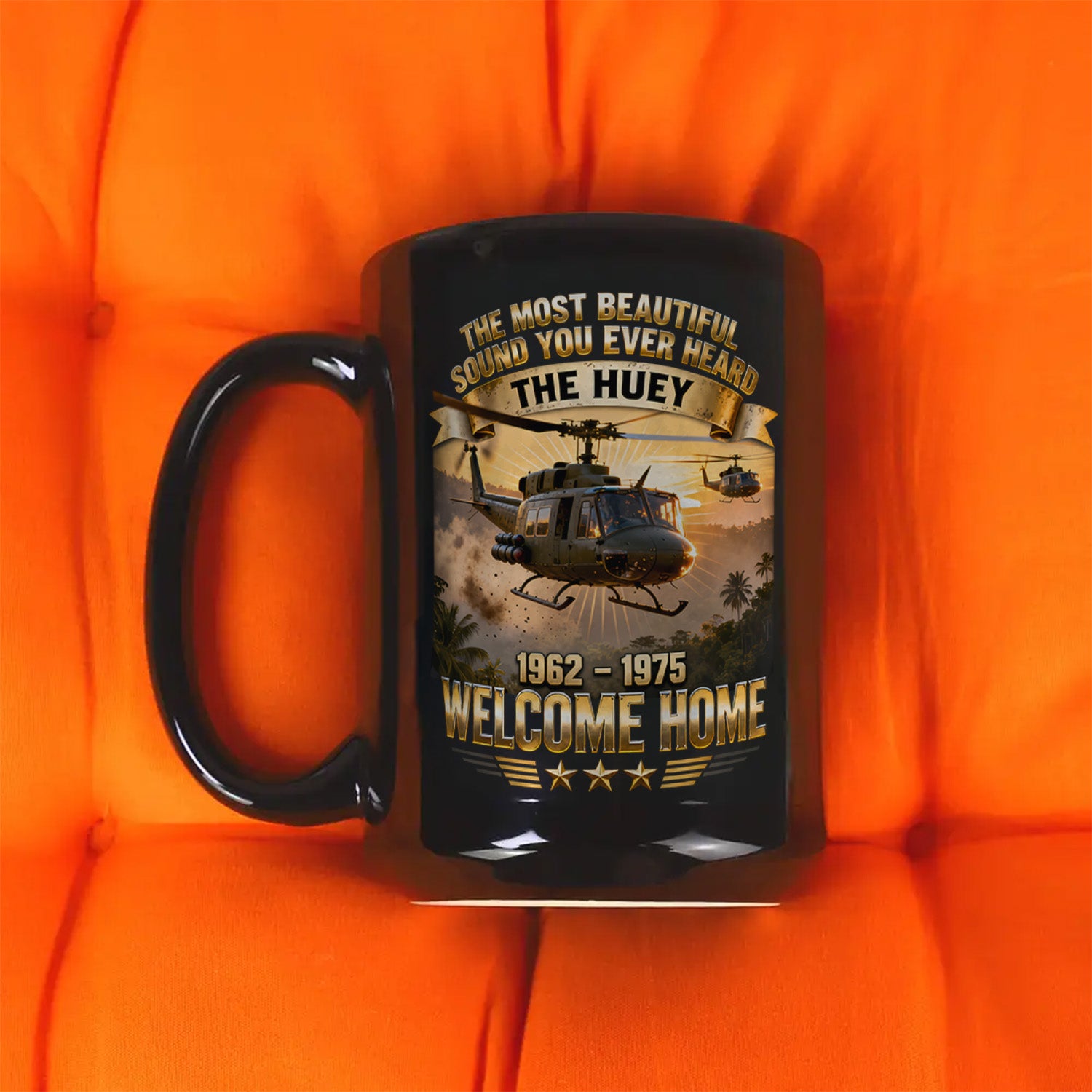 Welcome Home Huey Tribute WhiteBlack Mug