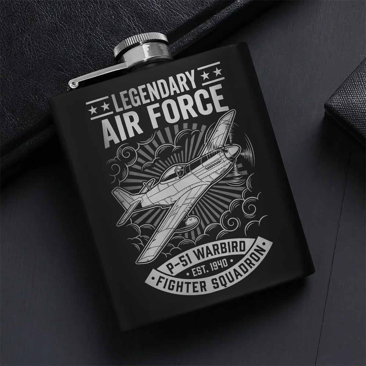 Legendary Air Force Tribute Gift Gift Hip Flask Set Main image
