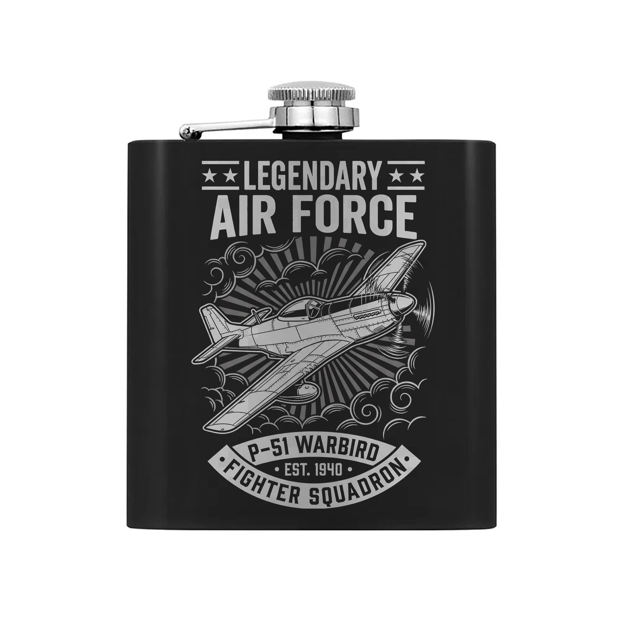 Legendary Air Force Tribute Gift Gift Hip Flask Set
