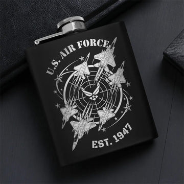 U.S. Air Force Heritage and Pride Gift Hip Flask Set