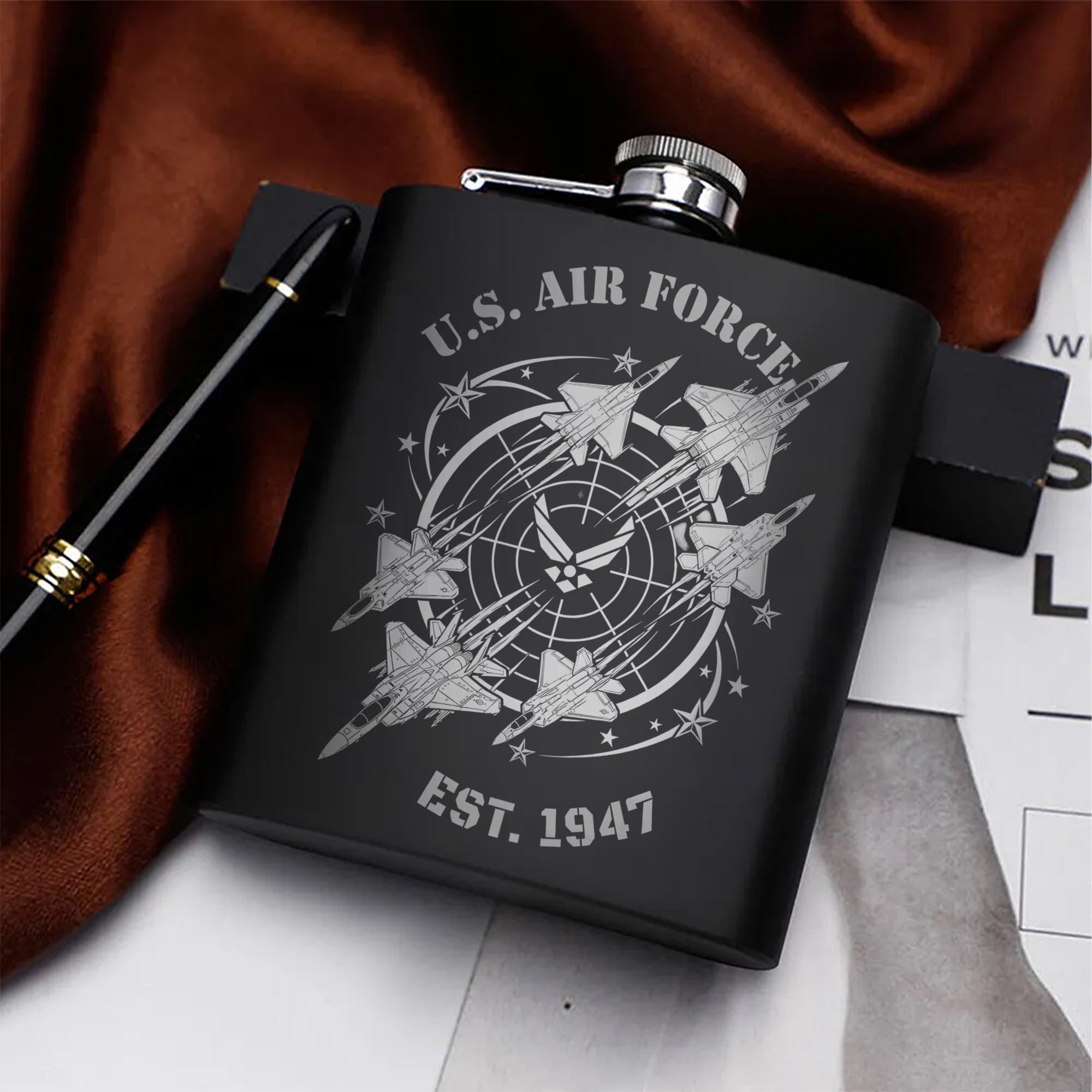 U.S. Air Force Heritage and Pride Gift Hip Flask Set