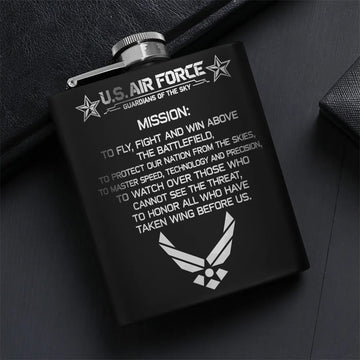 Proud Tribute to Air Force Service Hip Flask Set