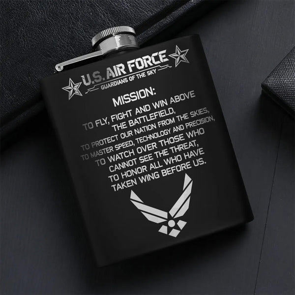 Proud Tribute to Air Force Service Hip Flask Set