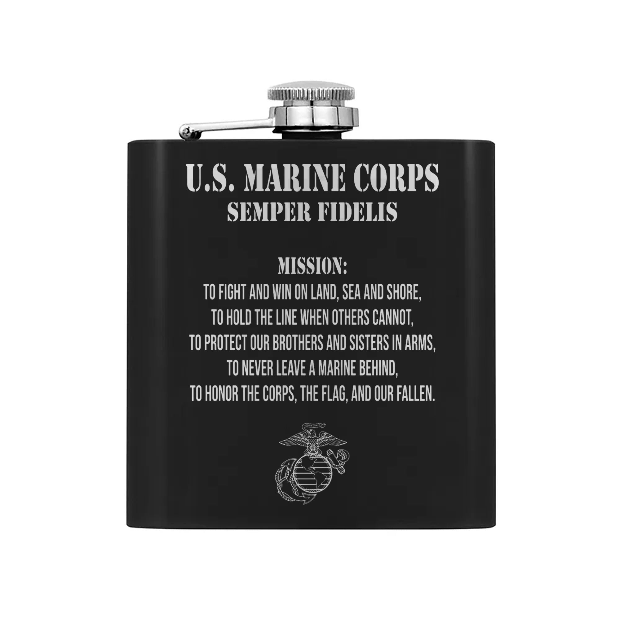 Semper Fidelis Marine Corps Tribute Hip Flask Set