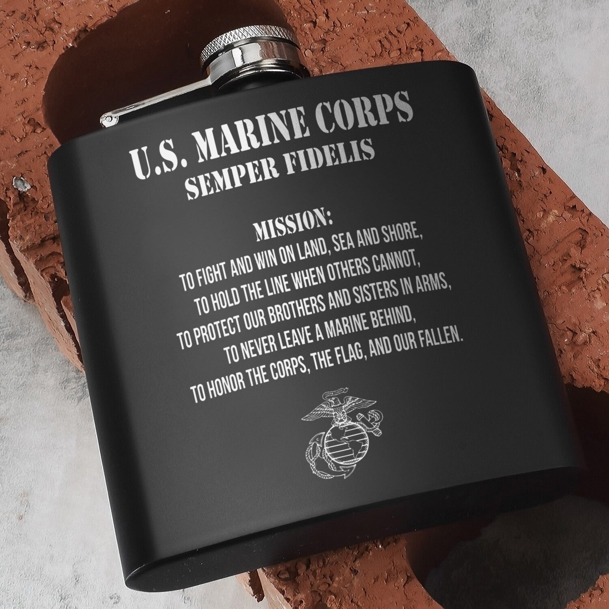 Semper Fidelis Marine Corps Tribute Hip Flask Set