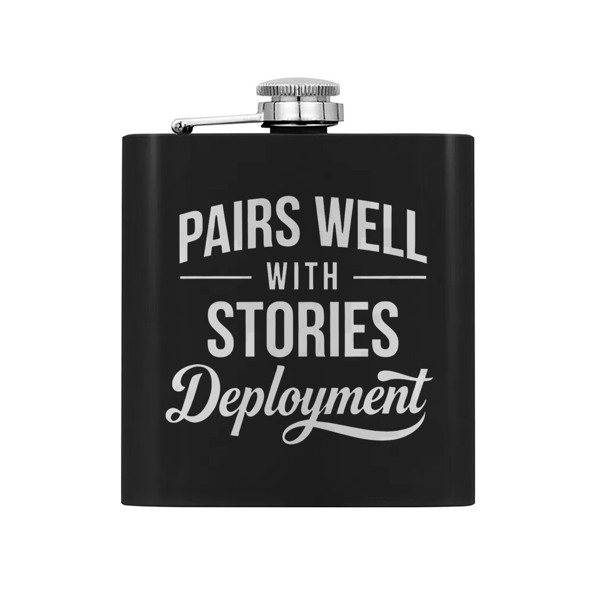 Memorable Moments for Deployment Stories Hip Flask Set