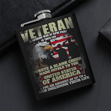 Honoring Our Brave Veterans Hip Flask Set