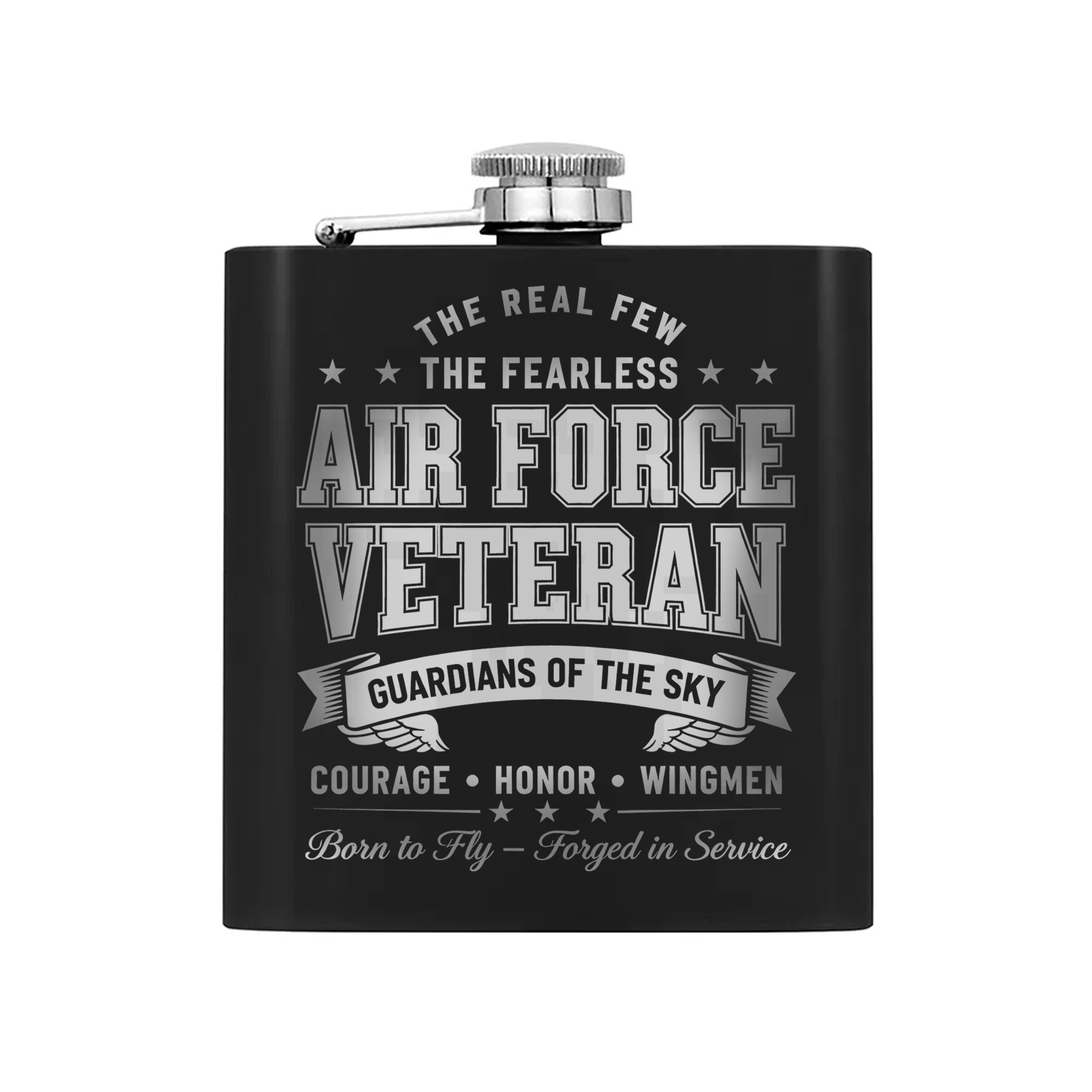 Fearless Air Force Veteran Tribute Hip Flask Set
